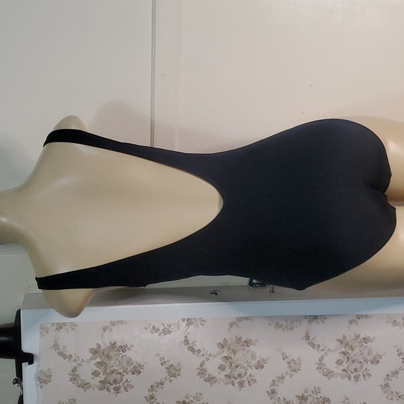 Pour Moi Black Lace-Up Front One Piece Swimsuit Size Uk 16 US 12 - Picture 4 of 9